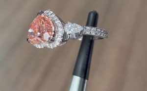 แหวนหัวใจสีทองสีขาวโรแมนติกแหวนหมั้นเพชรผู้หญิงแหวนแฟชั่นสีชมพูเครื่องประดับขายส่ง - Product Image 6