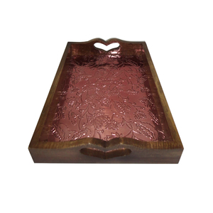 Bandeja DE SERVICIO DE MADERA MDF de Color rosa de último diseño, bandeja de servidor de aperitivos personalizada, bandeja de servicio de alimentos para té y café a bajo precio - Product Image 2