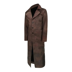 2025 Luxury Genuine Leather <b>Long</b> Coats <b>Men</b> Handmade Black Winter Outerwear Slim Fit Classic Trench <b>Jacket</b> Eco-Friendly Thick - Product Image 1