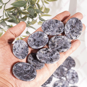 Pierres de méditation ovales en Larkavite naturelle polie, en cristal véritable, pour la guérison et la décoration, pierres de pouce et de poche, vente en gros, tendance - Product Image 3