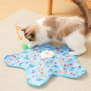 Mainan Kucing Interaktif Ramah Lingkungan Motif Kartun Biru Hakuna Matata, Laris Manis, untuk Latihan Berburu, Baterai 1200mAh Isi Ulang - Product Image 1