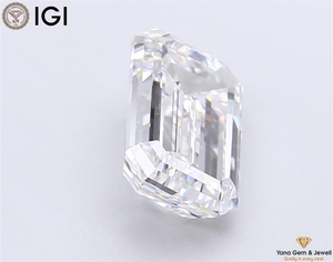 Solitario 3,00 quilates 10,06mm laboratorio cultivado corte esmeralda CVD diamante D Color VS1 claridad IGI certificado obra maestra - Product Image 6