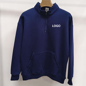 Sweat-shirt unisexe à manches longues en polaire 320 g/m² avec col rabattu, en polyester/coton, anti-froissement, pour veste - Product Image 1