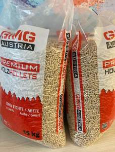 Granulés de bois 6mm 8mm |   Grand sac ou sacs de 15 kg |   Granulés de bois de chêne/ pin (granulés de bois approuvés en sacs de 15 kg) - Product Image 2