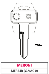 Chiave in Ottone Mer34r (g. Vac 0) Meroni - Product Image 1