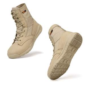 รองเท้าบูทผู้ชายแบบยุทธวิธี รองเท้าบูทน้ำหนักเบาเพื่อความปลอดภัยสำหรับขี่มอเตอร์ไซค์ ท่องเที่ยวกลางแจ้ง และการใช้งานทุกสภาพพื้นผิวในชีวิตประจำวัน - Product Image 2