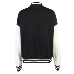 Veste de baseball à manches longues pour femmes de haute qualité Logo personnalisé imprimé peau de mouton vierge hiver bouton de taille XL - Product Image 2
