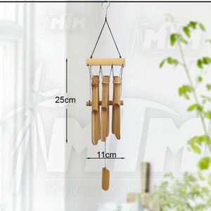 กระดิ่งลมไม้ไผ่คุณภาพสูงทรงสี่เหลี่ยมผืนผ้าเป็นมิตรกับสิ่งแวดล้อมของขวัญที่มีความหมายพร้อมเสียงอ่อนโยนและน่ารื่นรมย์ผลิตในเวียดนาม - Product Image 4