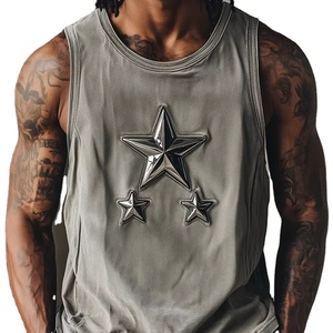 Camisetas sin mangas transpirables para hombre personalizables de talla grande sin mangas de tela suave Camiseta deportiva para gimnasio al por mayor - Product Image 1