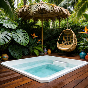 Piscine de Luxe en Fibre de Verre avec Jets Intégrés, Éclairage LED et Système de Chauffage Avancé pour Installations Hôtelières - Product Image 4