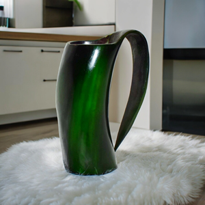 Taza de cuerno Medieval clásica vikinga, artesanías naturales talladas duraderas, decoraciones históricas para beber para celebraciones de Cosplay - Product Image 4