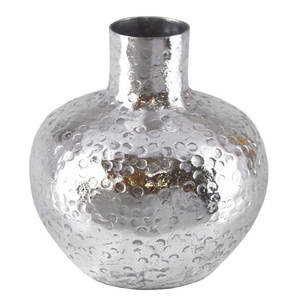 Vase à fleurs en métal de table tendance, vase à fleurs artisanal de designer, plaqué nickel, vase à fleurs en gros - Product Image 2