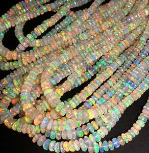 Cuentas de Ópalo Etíope Natural de 4-7 mm, Piedras Preciosas Talladas |   Cuentas de Colores Naturales Multi-Fuego para la Elaboración de Collares, con Certificación de Terceros - Product Image 4