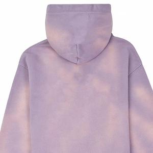 Sweatshirts pour hommes personnalisés lavés à l'acide Sweatshirts à capuche surdimensionnés avec fermeture éclair complète pour hommes - Product Image 5