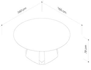 Juego de Mesa de Comedor Redonda de Madera Maciza Moderna de Alta Calidad ADT-073 ARDENA para Uso en el Hogar y Hoteles, Muebles de Estilo Rústico para Villa - Product Image 4