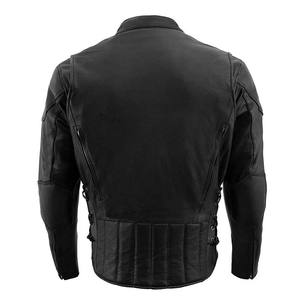 Chaqueta de cuero sintético personalizada para hombre, estilo casual de invierno, con cuello alto, tipo bomber, chaqueta de motociclista. - Product Image 2