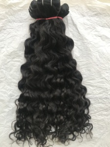 Bundles de tissage de cheveux bouclés naturels de couleur 1B naturelle non traitée vente en gros extension de tissage de cheveux humains alignés sur les cuticules indiennes - Product Image 4