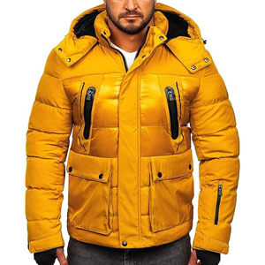 Men's High Quality Winter <b>Jacket</b> Custom Puffer with Full Zipper Windproof Plus Size New Style Hot <b>Sale</b> Bubble Design Coated - Product Image 1