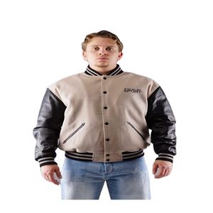 Veste en cuir vintage personnalisée 2026 pour homme, veste de motard, veste d'hiver imperméable, veste de baseball universitaire - Product Image 1