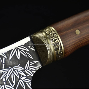 Cuchillos de carnicero de Damasco directos de fábrica, cuchillo de cocina de acero de Damasco más vendido con mango de madera - Product Image 2