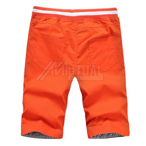 Pantalones cortos casuales de algodón suave para hombre con cintura elástica Pantalones cortos para hombre para el hogar o estilo callejero Venta en línea - Product Image 2