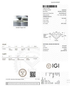 B2B D'Vins Jewels para GIA Certified 1,50 CT Diamante blanco suelto Natural Redondo D Color FL FLOW Pureza EX Cut Pulido - Product Image 5