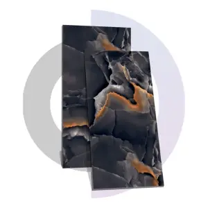 PULIDO BLACK Onyx High glossy Tiles 600x1200MM / 24X48 at best rates