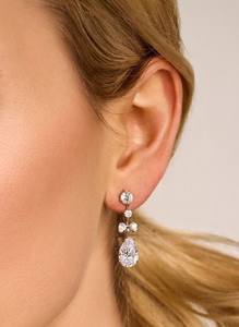 Pendientes Elegantes de Diamante Cultivado en Laboratorio, Corte Brillante Redondo, Oro Blanco de 18K, EF VS, 10 Gramos, Proveedor OEM al por Mayor Vala Brothers - Product Image 2