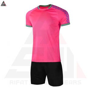 Uniforme de fútbol Unisex de alta calidad secado rápido transpirable 100% poliéster cuello redondo manga corta ropa deportiva para atletas fútbol - Product Image 5