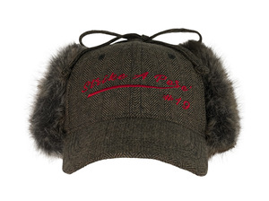 Casquette de baseball en peluche pour femmes, chapeaux en fourrure rétro amusants avec rabat pour les oreilles - Product Image 4
