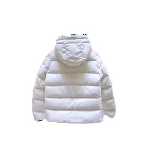 Veste d'hiver rembourrée à capuche blanche pour homme, fermeture éclair, épaisse - Product Image 2