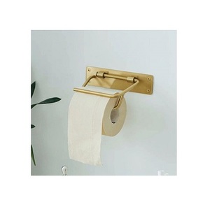 Soportes de papel de latón de diseño antiguo bellamente elaborados para baños con acabados ornamentados y encanto atemporal - Product Image 1