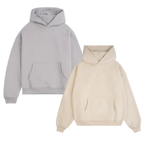 Sudadera CON CAPUCHA DE DOBLE forro Fabricantes Diseño de moda Sudadera con cuello simulado Hombres Ropa de moda Mezcla de algodón suave Sudadera con capucha en blanco - Product Image 1