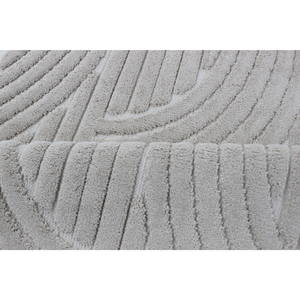 Tapis de bain et tapis de douche en coton teint en fil jacquard Perla Beige Gris clair 60*100cm, production sur mesure, fabriqué en Turquie - Product Image 2