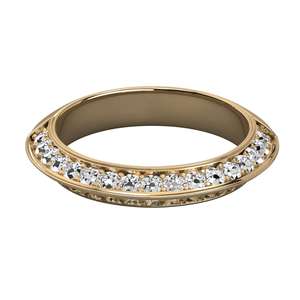 Anillo de diamante cultivado en laboratorio chapado en oro de 14 quilates a la moda versátil para mujer compromiso de boda exquisito certificado IGI India - Product Image 6