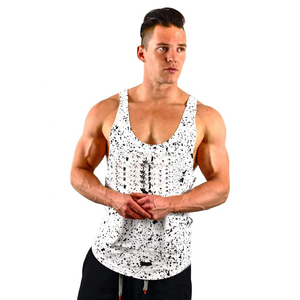 Custom Made Sublimation Printed Sleeveless <b>Vest</b> <b>Stringer</b> Gym Training Tank Top Casual Cotton Polyester Bodybuilding Tank Top - Product Image 3
