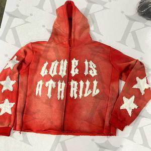 Fabricante disponible a precio razonable Diseño Popular su propio estilo Mejor material Bordado Cremallera Sudadera con capucha para hombres - Product Image 3