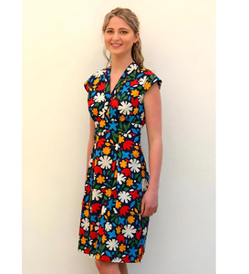 Robe Billie à manches courtes en coton de qualité supérieure pour femmes, conçue pour un confort sans effort et une mode minimaliste raffinée, en provenance d'Inde - Product Image 2