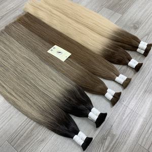 Gros Top Arrivée Brut Vierge Droite Colorée Double Dessiné Cuticule Aligné Vietnamien En Vrac Cheveux Humains - Product Image 3