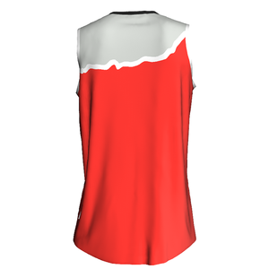 Camiseta de Baloncesto Personalizada con Bloques de Color, sin Mangas, Cuello en V, Absorbe la Humedad, Ropa Deportiva para Adultos, Impresión Sublimada - Product Image 2