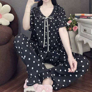 [COSTURA DE FÁBRICA] PW49 Pijamas de lujo para mujer de primavera 100% algodón gasa transpirable ayuda al usuario a sentirse cómodo para todos - Product Image 4