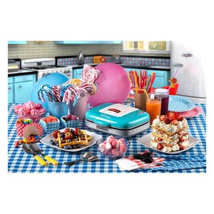 Party Time <b>Waffle</b> <b>Maker</b> 700W Celeste Color Compact Design - Product Image 2