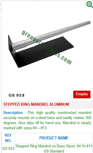 Support de mandrin à anneau réglable GS 933A Outils de bijouterie en métal Type de jauge pour bijoux en acier inoxydable et en aluminium - Product Image 2