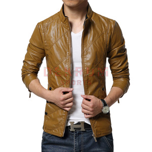 Veste en cuir PU de haute qualité pour hommes au meilleur prix Veste de mode d'hiver à manches longues Concevez votre propre - Product Image 1