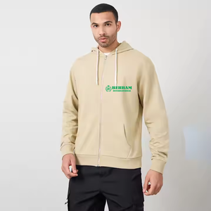 Sudadera con capucha con cremallera de gran tamaño 250 GSM de algodón de alta calidad superventas - Product Image 5