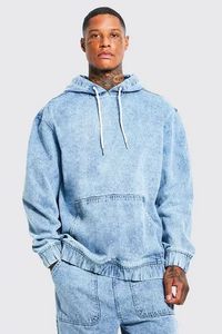 Sudadera con capucha Acid Wash Pigment Slit en prendas de invierno negras ahumadas de Independent Trading Co Hoodies - Product Image 3