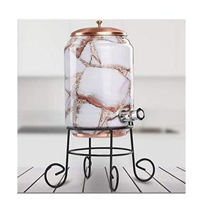 Enfriador de agua de cobre de último diseño con soporte negro de hierro Enfriador de agua potable de tamaño personalizado de primera calidad - Product Image 4