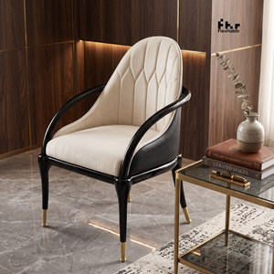 Modern <b>Velvet</b> Restaurant <b>Chairs</b> Midcentury Design Cushioned <b>Black</b> Frame Gold Feet Commercial Dining Furniture Set - Product Image 3