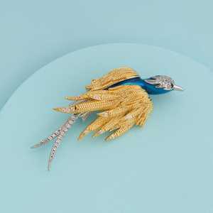 Broche de Aleación de Cobre y Latón con Cristales de Imitación y Baño de Plata, Modelo 192174, para Fiestas y Regalos - Product Image 1