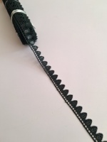 Bordure en dentelle Jalebi brodée de sequins de haute qualité, couleur et largeur personnalisables, offres en gros